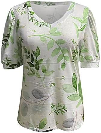 Лабава вклопени врвови на плажа за жени цветни печати против маички за ракави за ракави 2023 фустани обични летни блузи маица маица