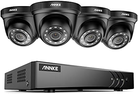 Annke H.265+ 2MP пакет систем за безбедност на домашни камери, 8CH 5MP LITE CCTV DVR со AI Smart Human/Recovery Vehich, 4 x 1920TVL IP66 Надзорна