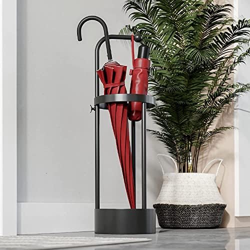 Зесус метал чадор стојат декоративни и стабилни држачи за стапчиња со отстранлив фиока/црна/20x20x65cm
