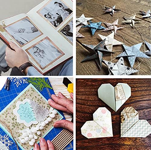 Huralona гроздобер за запишување хартија подлога 6 ”x6” 26 листови Декоративни оригами за списанија за хартија за хартија за хартија за