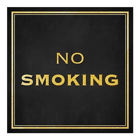 CGSignLab | Забрането Пушење-Класичен ЗлатенПрозорец Прицврстување | 12x12