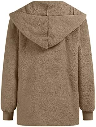 Женска мече мечка руно јакна зимска топла нејасна факс -ласкава ласкава палто обична зимска топла преголема надворешна облека