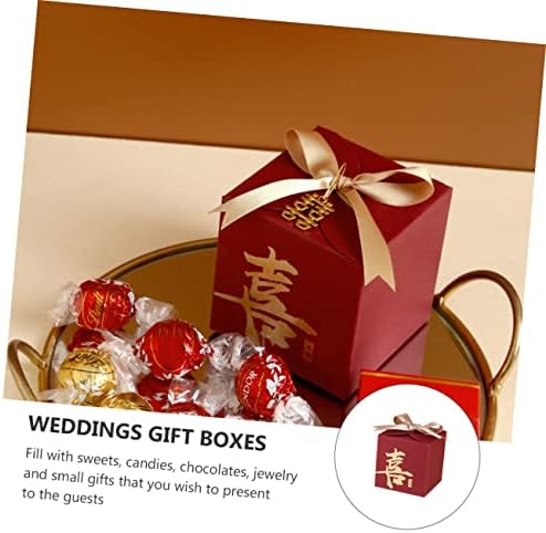 Абаодам 20 парчиња кутии за подароци за фестивалски свадбени подароци фаворизираат мали кинески контејнери со чоколади, посакувани роденденски