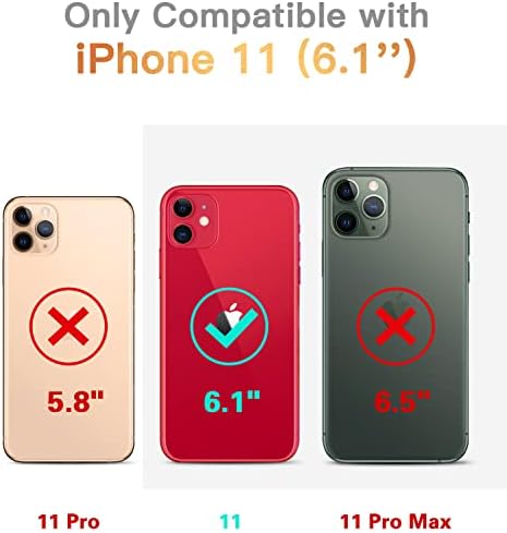Canshn Clear Дизајниран За Iphone 11 Случај + 3 ПАРЧИЊА Заштитник На Екранот за iPhone 11