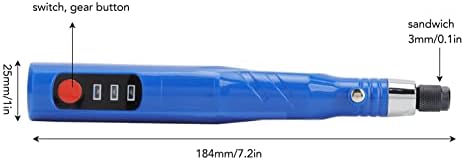 Електрично пенкало за гравура, пенкало 3 Прилагодливо брзина USB полнење на пенкало за стакло за стакло за стакло