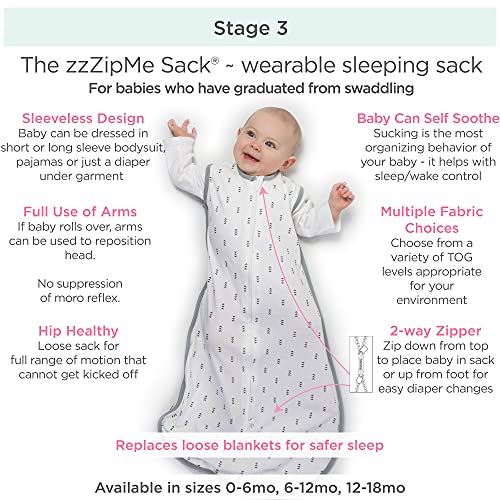Swaddledesigns памучна фланела вреќа за спиење, пастели розови полкови точки, 12-18 месеци, направени во САД, носено ќебе со двонасочен
