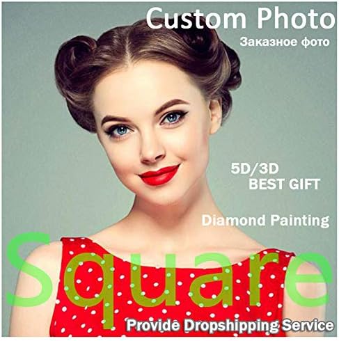 DIY 5D Photo Custom Приватно приватно прилагодено дијамант Сликање на вашиот сопствен дијамантски сликарство целосен квадратен