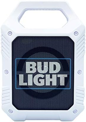 Bud Light Portable Bluetooth безжичен звучник со LED осветлување 1200mAh Премиум бас -бас и чиста музика нула искривување Поврзете