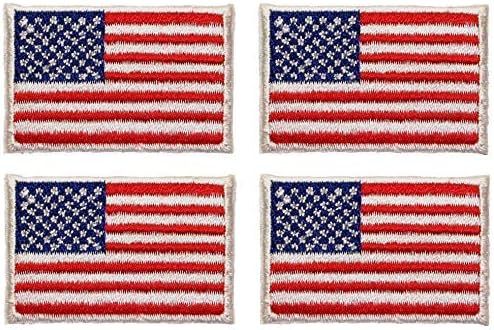 Пакувајте 4 мало знаме на САД извезено железо на лепенка Шие на лепенка САД Соединетите Американски Држави на знамето