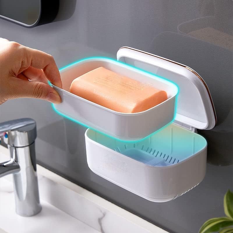 Држач за сапун за сапун DHDM Флип сапун кутија додатоци за бања за складирање на фиоки за фиоки