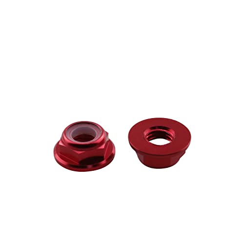 M5 Aluminum Locknut Dgzzi 8pcs Red M5x4.5 mm алуминиумска прирабница најлонска заклучување на орев за RC Drone FPV делови, ореви