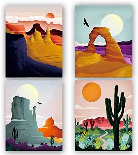 Печатење на уметнички пејзажи во пустината, Национални паркови уметнички отпечатоци, Национален постер за паркирање, планински