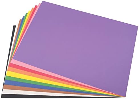 Градежна хартија од плига, 10 разновидни бои, 12 x 18, 50 листови