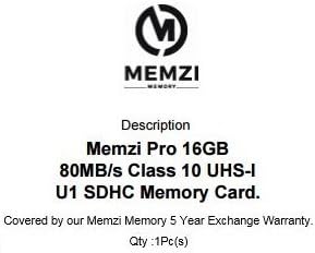MEMZI PRO 16gb Класа 10 80MB/s Sdhc Мемориска Картичка За Panasonic Lumix DMC-GM5, DMC-GM5K, DMC-GM5L, DMC-GM1W Дигитални Камери