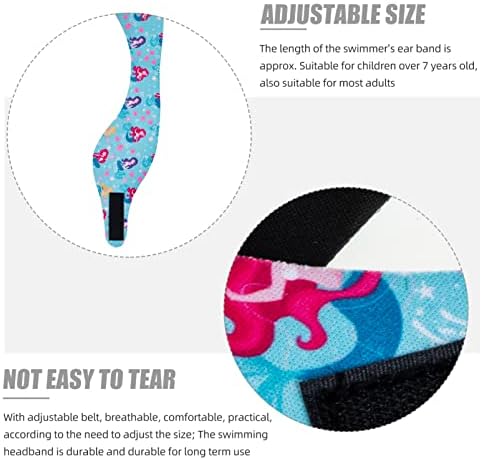 Besportble Sports Headband 8pcs ги опфаќа додатоците за возрасни додатоци вода пливачи туш, безбеден еластичен заштитник на увото