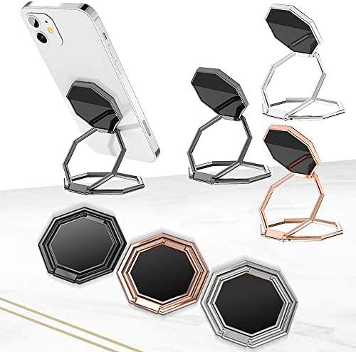 Lhllhl 360 ротација мобилен телефон што може да се преклопи во тенки тенок телефонски држач за прстенот со повеќе агол преносен