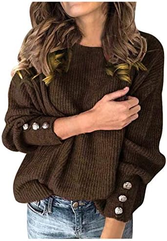 Yepенски џемпери на Ymosrh Мода цврста боја пулвер, топол врат, топол џемпер со долг ракав, бујни кардигани
