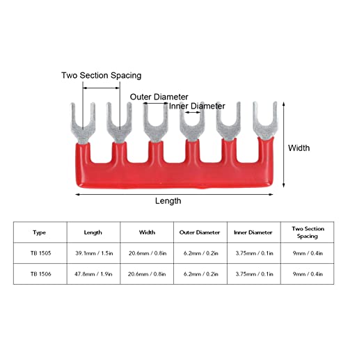 Терминални ленти од типот на вилушка, терминални блокови од 400V 15A широко користени за индустрија