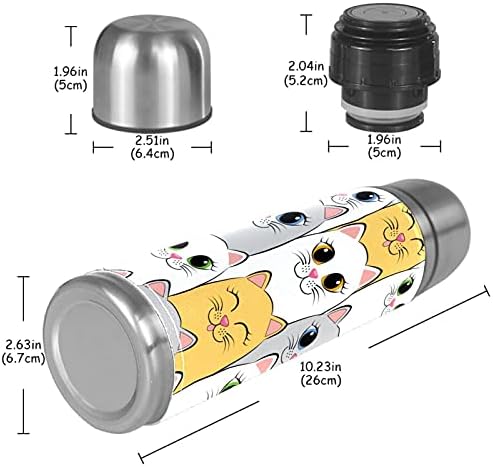 Симпатични мачки за термичко шише со вода - изолиран термос од не'рѓосувачки челик