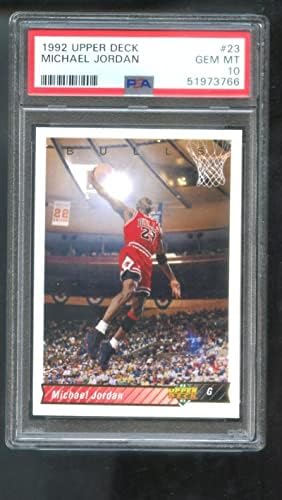 1992-93 Горна палуба 23 Мајкл Jordanордан ПСА 10 оценета кошаркарска картичка НБА 92-1993-Непотпишани кошаркарски картички