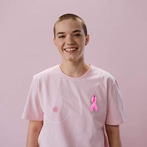Халатул 100 ПАРЧИЊА Свест За Рак На Дојка Розова Лента Игла Рак На Дојка Подароци За Жени Девојки Добротворни Цели јавни &засилувач;