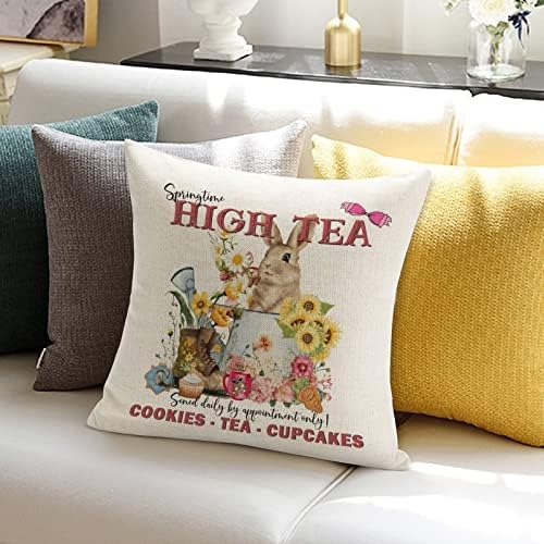 Исус декор цветна фрлање перница за перници Велигденски зајачиња со висок чај перница кутија Европа француска перница покривка Велигденска декортска