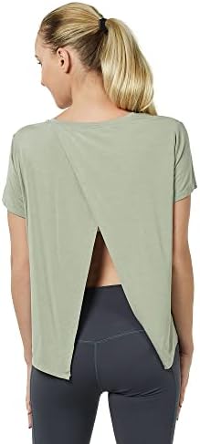 Gramval вратоврски назад женски маички, кратки ракави против вратот отворено грб на врвови за атлетски тренингот салата јога џемпери