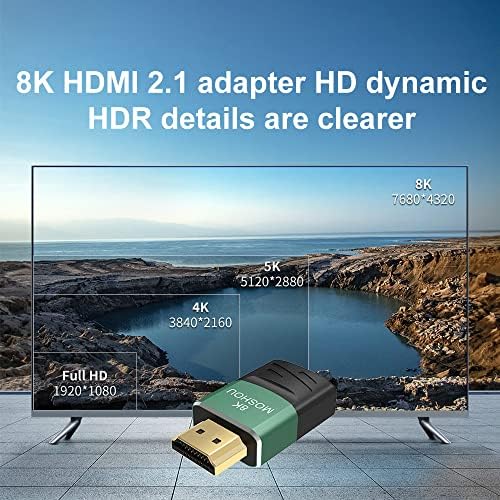 Brimford 8K HDMI 2.1 Адаптер злато позлатен HDMI8K@60Hz / 4K@120Hz конектор поддржува 3D 8K HDMI Extender за HDTV PS4 PS5 лаптоп