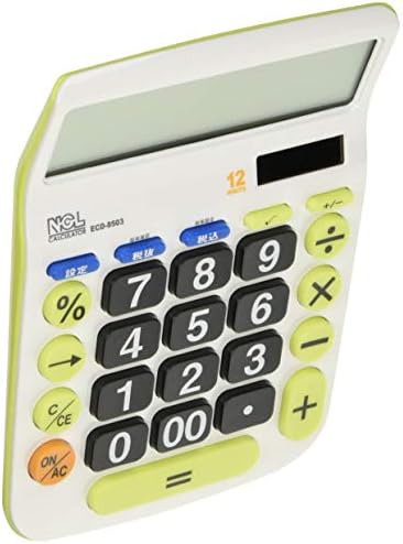 Вклучена е калкулатор на работна површина на Nakabayashi ECD-8503G, голем тип на клуч, 12 цифри, вклучена функција за даночен