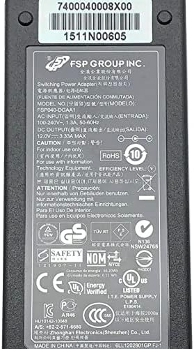 FSP FSP040-Dgaa1 AC Адаптер 12V 3.33 Напојување 5, 5x2, 5 mm Заклучување Со Кабел