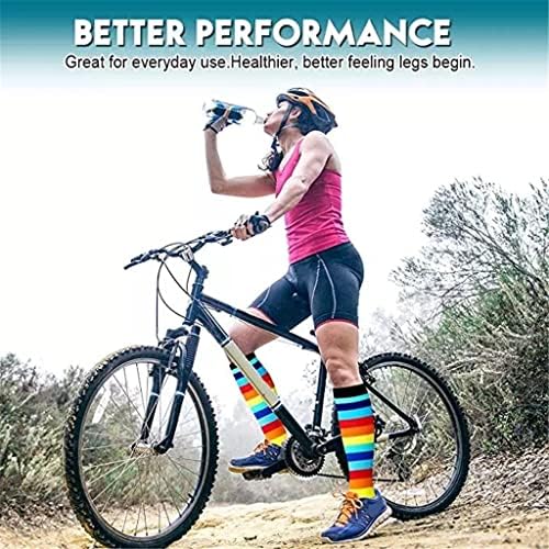 Чорап компресија чорапи Поддржуваат спортски тркачки трки со велосипедизам атлетски чорапи за трчање жени