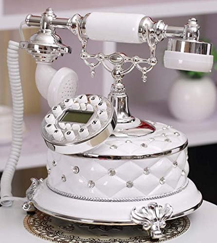 QDID антички телефонски фиксни, американски телефон фиксна канцеларија гроздобер ретро телефон за хотелски дом и канцеларија
