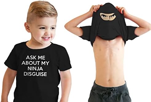 Дете ме прашајте ме за мојата нинџа маскирана маица кул карате маска за лице флип -мета