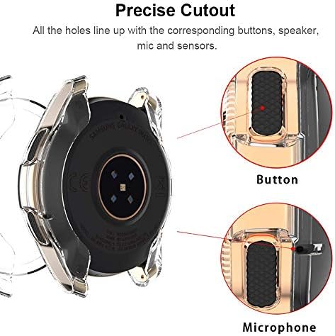 [2 пакет] Компатибилен за Samsung Galaxy Watch 42mm капакот на куќиштето, мека заштитна обвивка за браник за галаксија 42мм