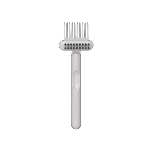 2in1 Четка за чистење чешла пластична рачка чистач за четка за коса, отстранете ја чешел вградена алатка мини отстранувач на нечистотија
