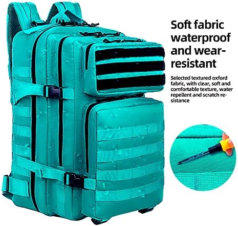 Tianyaoutdoor 45L тактички напад ранец со мол водоотпорен грешки во пакетот рак за пешачење за пешачење