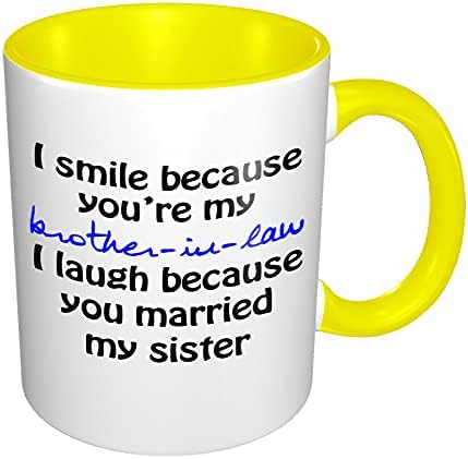 Се насмевнувам затоа што си мојот зет-смешна кригла 11oz кафе чаши кул уникатни подароци за роденден