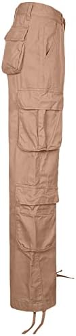Копчиња за панталони за женски панталони со патент на патент со низок пораст цврсти директни ретро панталони редовни вклопувачки пакувања