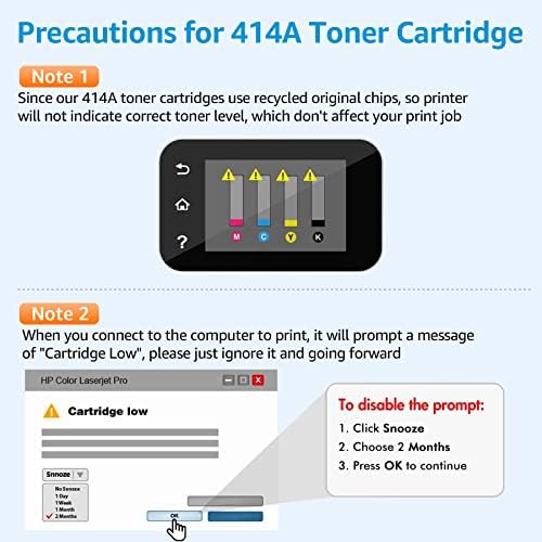 414А Тонер Касети 4 Пакет Компатибилен Замена ЗА HP 414A W2020A 414x W2020X Работа Со Боја Pro MFP M479fdw M479fdn M454dw M454dn Печатач