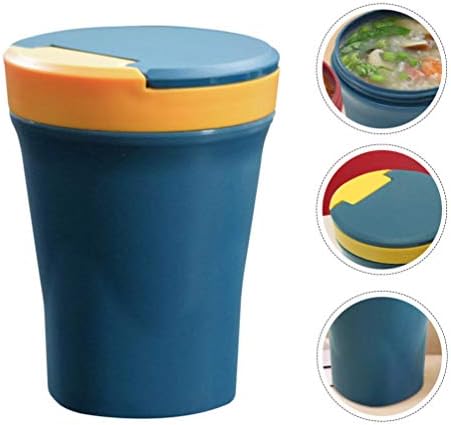 Контејнери за храна Cabilock Bento пластични супи чаши за складирање на храна со тесни капаци лажица за повторно користење на