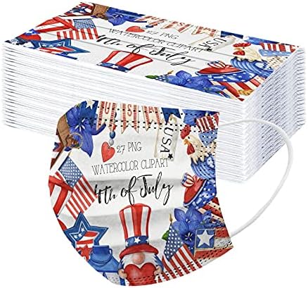 50пакувајте Маска За Американско Знаме За Жени Патриотски Празнични Жени Возрасни Четврти јули Партиска Маска Патриотско Американско Знаме