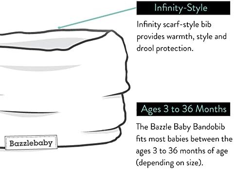 Bazzle Baby Drool Bib за дете со затворање на Snap, Premium Bib во стилот на шал на бесконечност памук