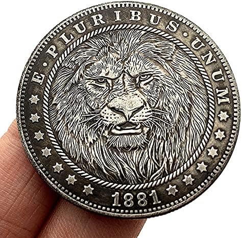 Криптовалута 1881 Скитници Монета Лав Медал Сребрена Позлатени Комеморативна Монета Копија Монета Со Заштитен Случај Personal