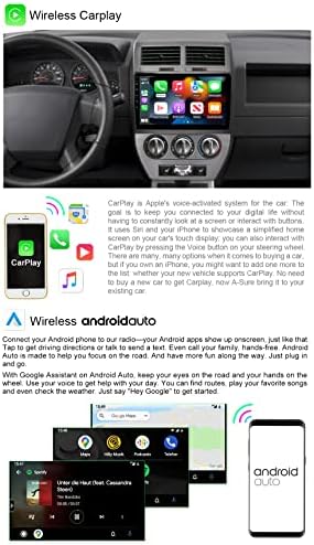 ASURE Автомобил Стерео Радио Замена За Џип Компас 2007-2009,4 Јадро 2G+32G 10.1 инчен Android GPS Навигација Единица Со Безжичен