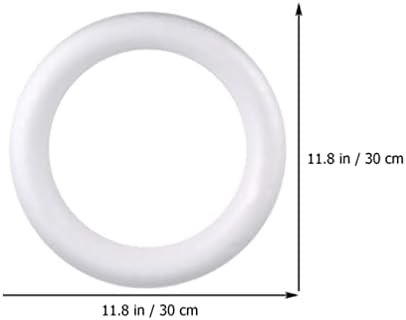 Форма на венец, тркалезни занаетчиски форми на венци, прстени: 4 парчиња 300мм полистирен пена кругови форми форми на венци прстени