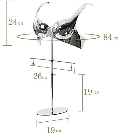 Каијун Долна облека Покажи манекен, измет со повеќебојни решетки за градник за Countertop, женски биста за реквизити на модел на биста, 4 бои