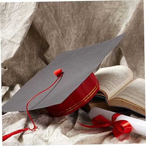 Амосфун 3 сетови рачно изработени матурска капа играчки за точки подароци црни матурски капачиња за дипломирање капи, DIY занает DIY подарок