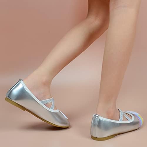 Девојки чевли деца чевли рамни кристални чевли со sequins лак јазол, девојки танцуваат чевли Baiyun виножито рамни чевли