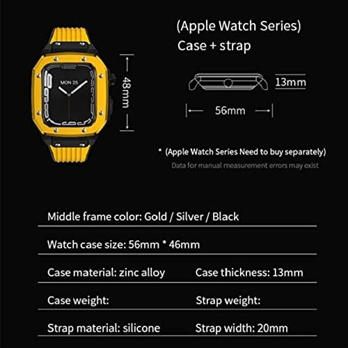 Neyens за Apple Watch Band Series 8 Alloy Watch Case 44mm 45mm 42mm Метална рамка за модификација на комплет додатоци за iWatch Series 7 6 5