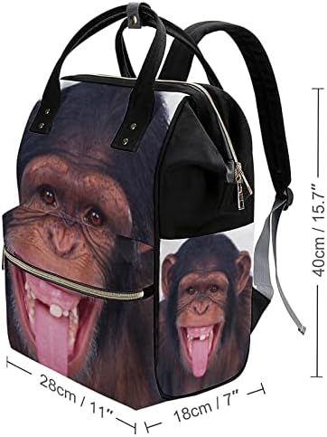 Фанистар Голем Мајмун Оранготан Лице Печатена Торба За Пелени Торба За Бебиња Торби За Пелени Водоотпорна Торба За Рамо За Патување За Мама
